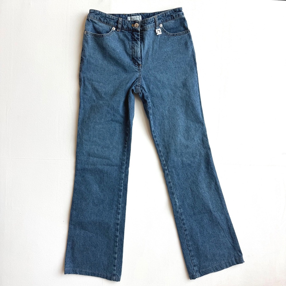 Vtg St John Sport Marie Gray Womens Size 2 Blue Denim Straight Leg Jeans